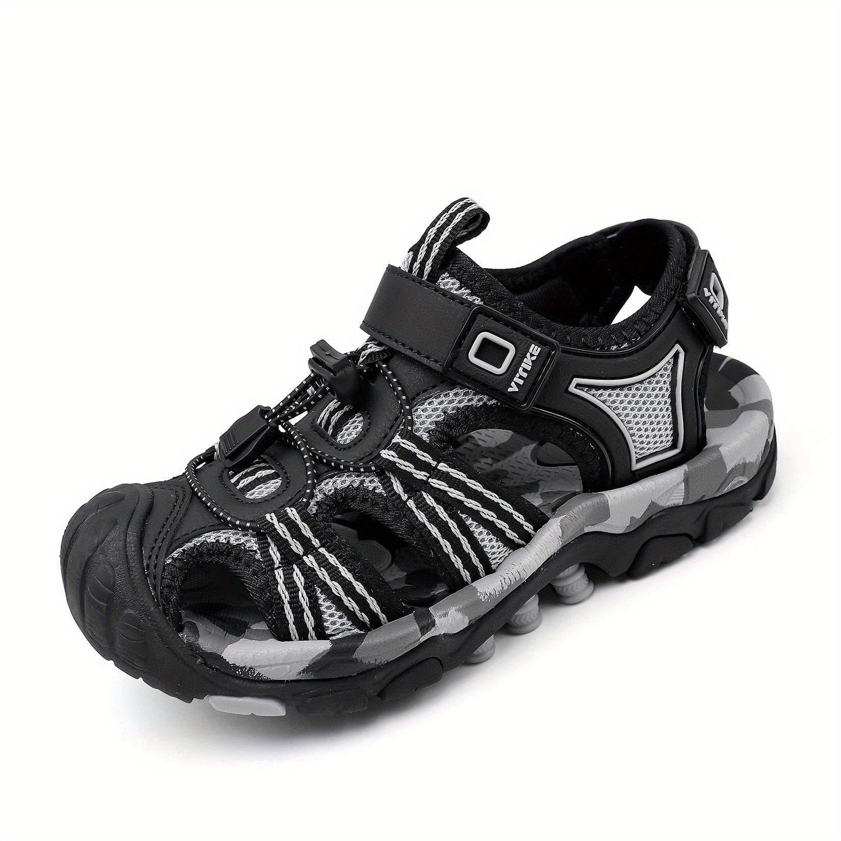 Kids' Camo Sports Sandals Closed Toe Hook-and-Loop Strappy Beach Pool Spring Summer