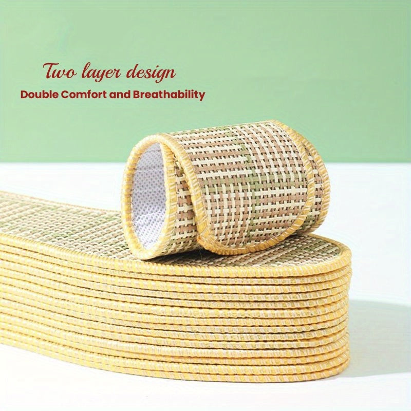 Unisex Breathable Bamboo Insole Comfort Pads 2 Pairs, Wear-Resistant