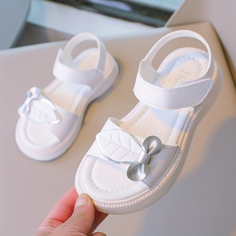 Qizlar uchun zamonaviy bog'ichli ochiq barmoq sandallari, yozda yengil va nafas oladigan