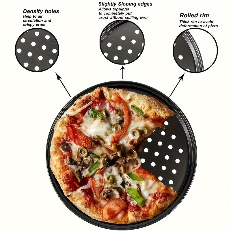 12-Inch Non-Stick Perforated Pan, Oven Safe, 1 or 2 Pieces