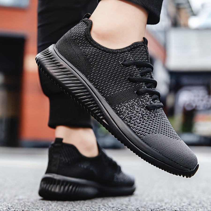 Plus Size Breathable Running Shoes for Men Non-Slip Soft Sole Casual Sneakers