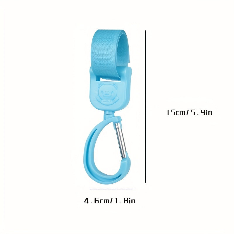 Adjustable Stroller Hooks with 360 Degree Rotation and Detachable Design Plastic