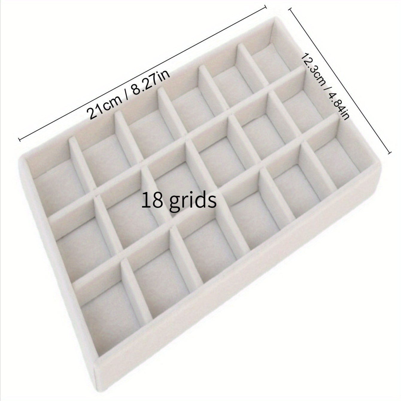 Flannelette Jewelry Tray Organizer for Necklaces Rings Bracelets 21cm