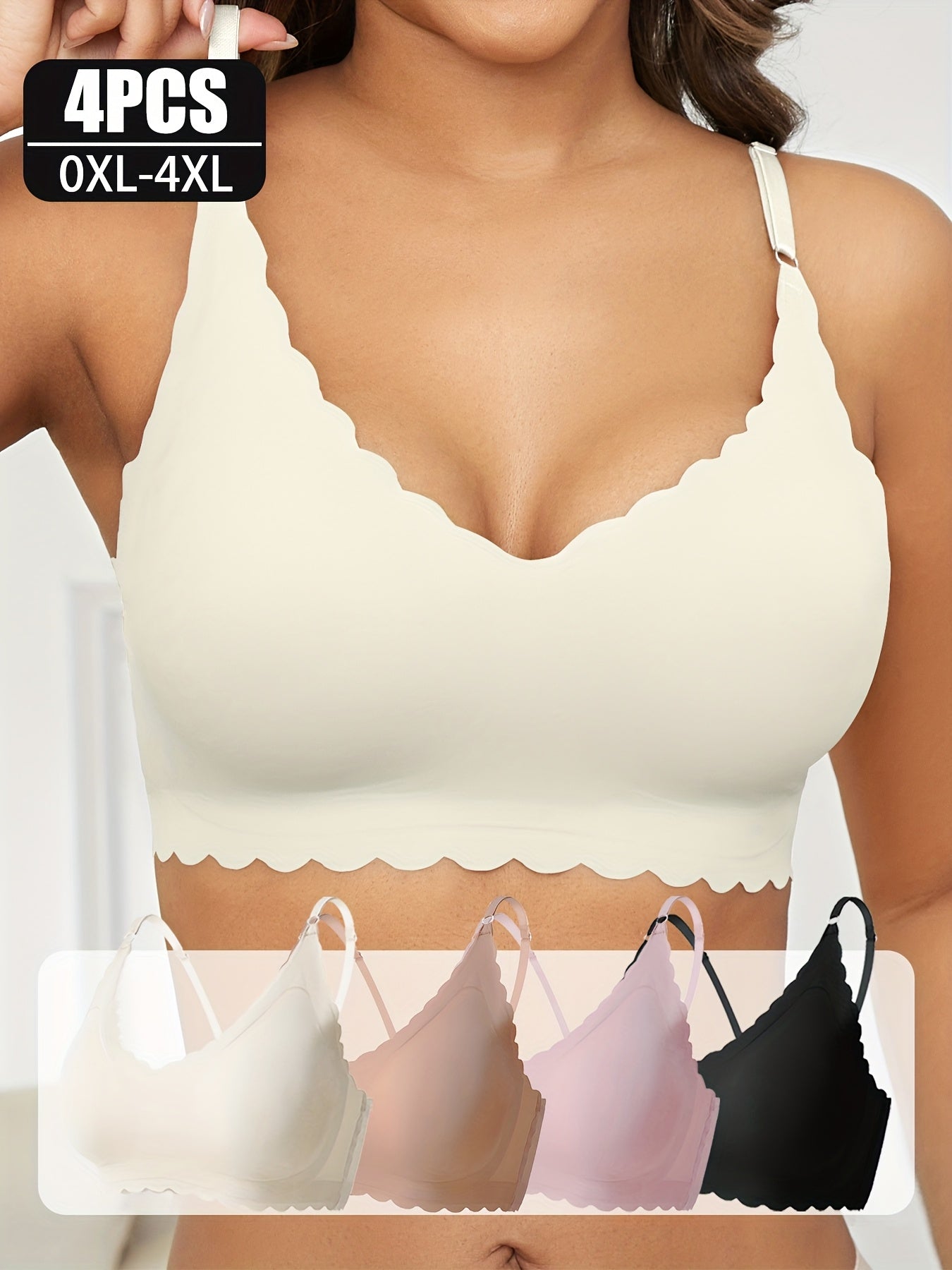 Women's Seamless Push-Up Bra Sets with Adjustable Straps and Breathable Fabric