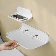 Foldable Plastic Wall Rack for Bathroom or Office Storage Punch-Free Installation