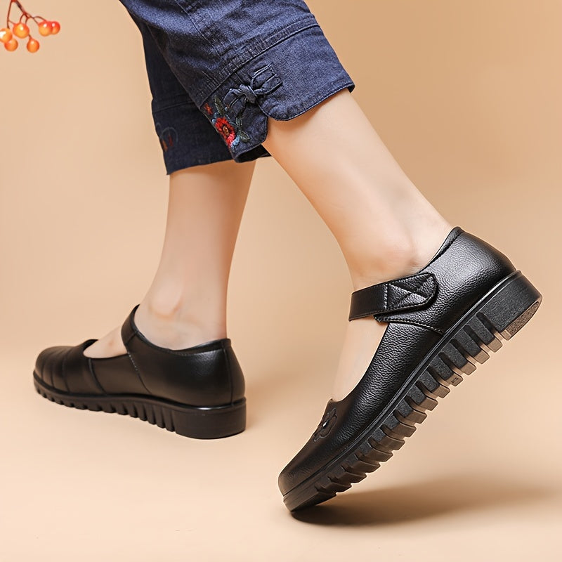 Women's Flat Shoes Lightweight Comfortable Solid Color Casual Work Shoes