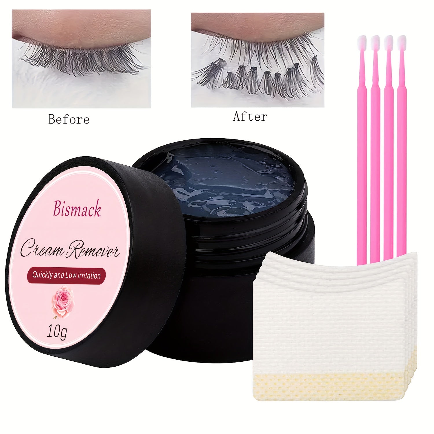 Qovurg'a uzatish uchun krem 10g Nozik kirpik yopishtiruvchi yopishtiruvchi uchun nozik teri