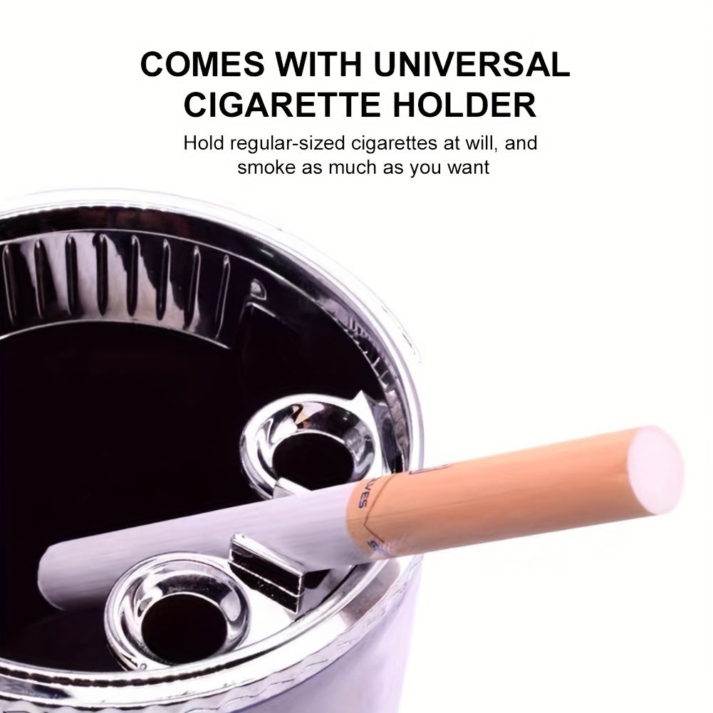 Car Ashtray Mini Trash Can with LED Light for Car Cup Holder Office Travel