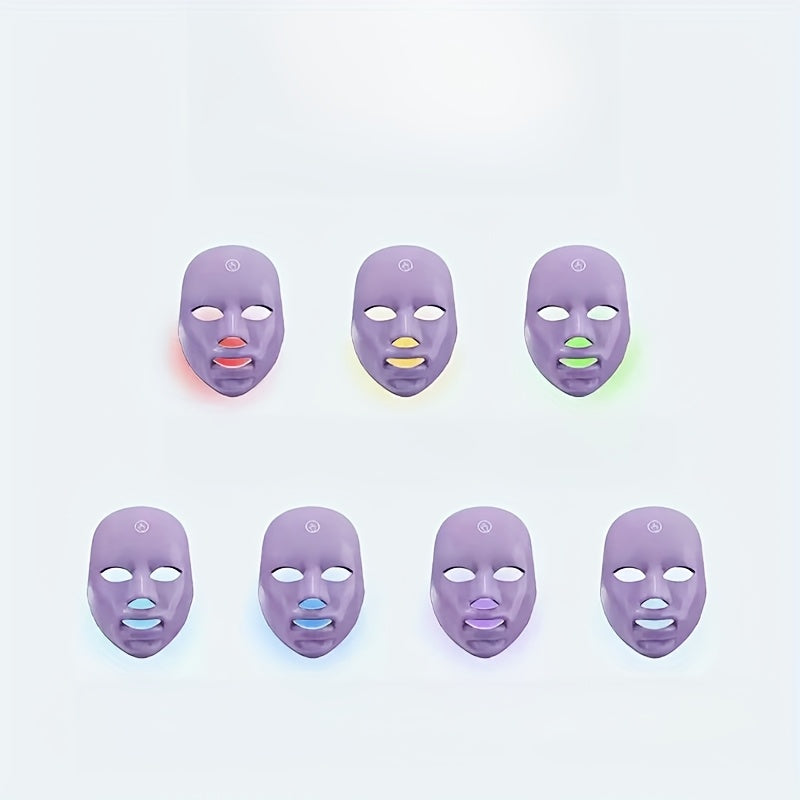 Máquina de mascarillas faciales de 7 colores con batería de litio recargable por USB para cuidado de la piel