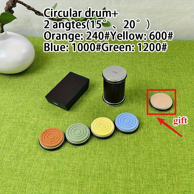 Комплект точильных роликов с двумя точками для заточки роликов с прямым краем, для кемпинга на открытом воздухе, промышленный алмазный нож