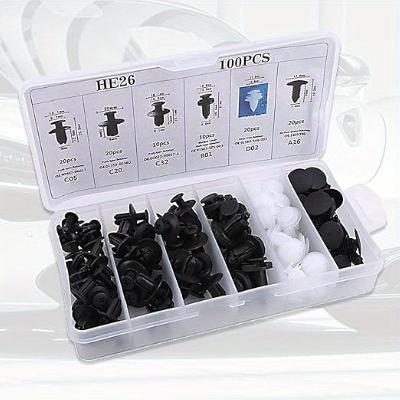 50 Pieces Car Plastic Rivets Fasteners Push Button Clips Auto Door Panel Fixing