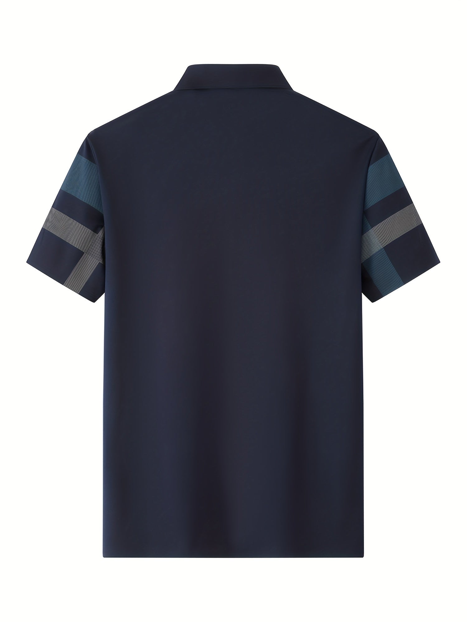 Men's Summer Plaid Short Sleeve Shirt Nylon Blend Stretch Fabric