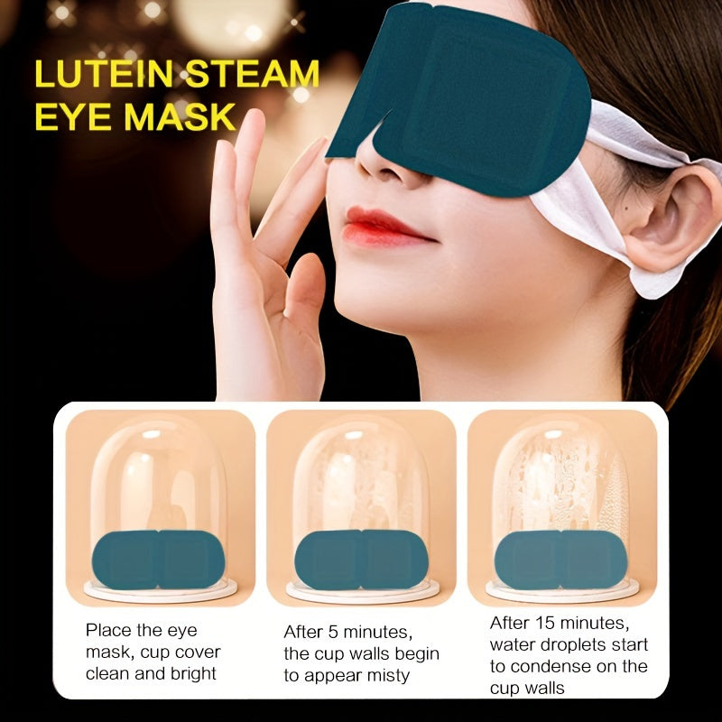 10-Pack Lutein Steam Eye Masks Self-Heating Disposable for Sleep Travel