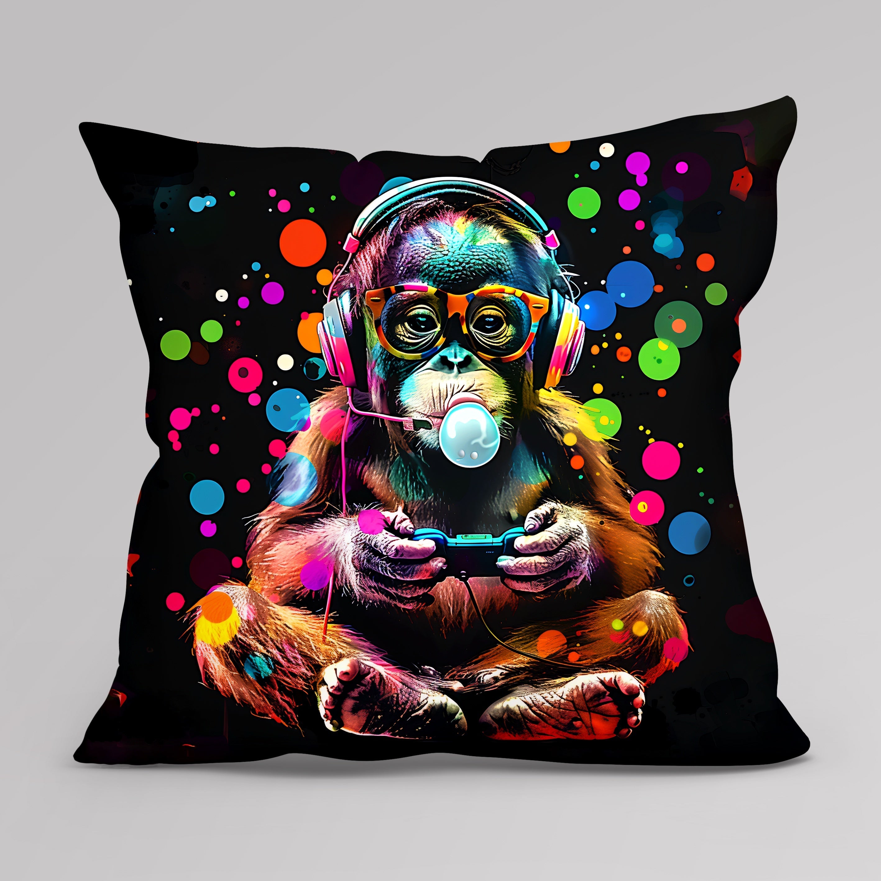 Rojdestvo Santa Rəindeer Velur Yostiq qopqog'i 44.96x44.96 sm Zipper Mashina yuvish mumkin