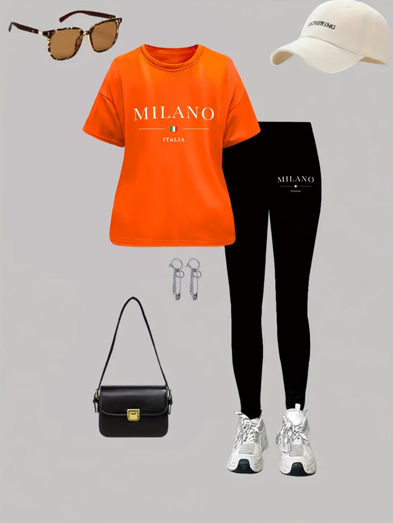 Women's Pink Sports Shorts Set Large Size Elastic Casual 2pcs