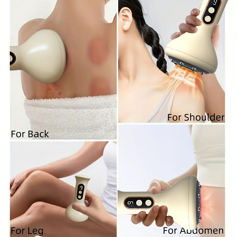 Portable Electric Meridian Massager with Digital Display Rechargeable Lithium Battery