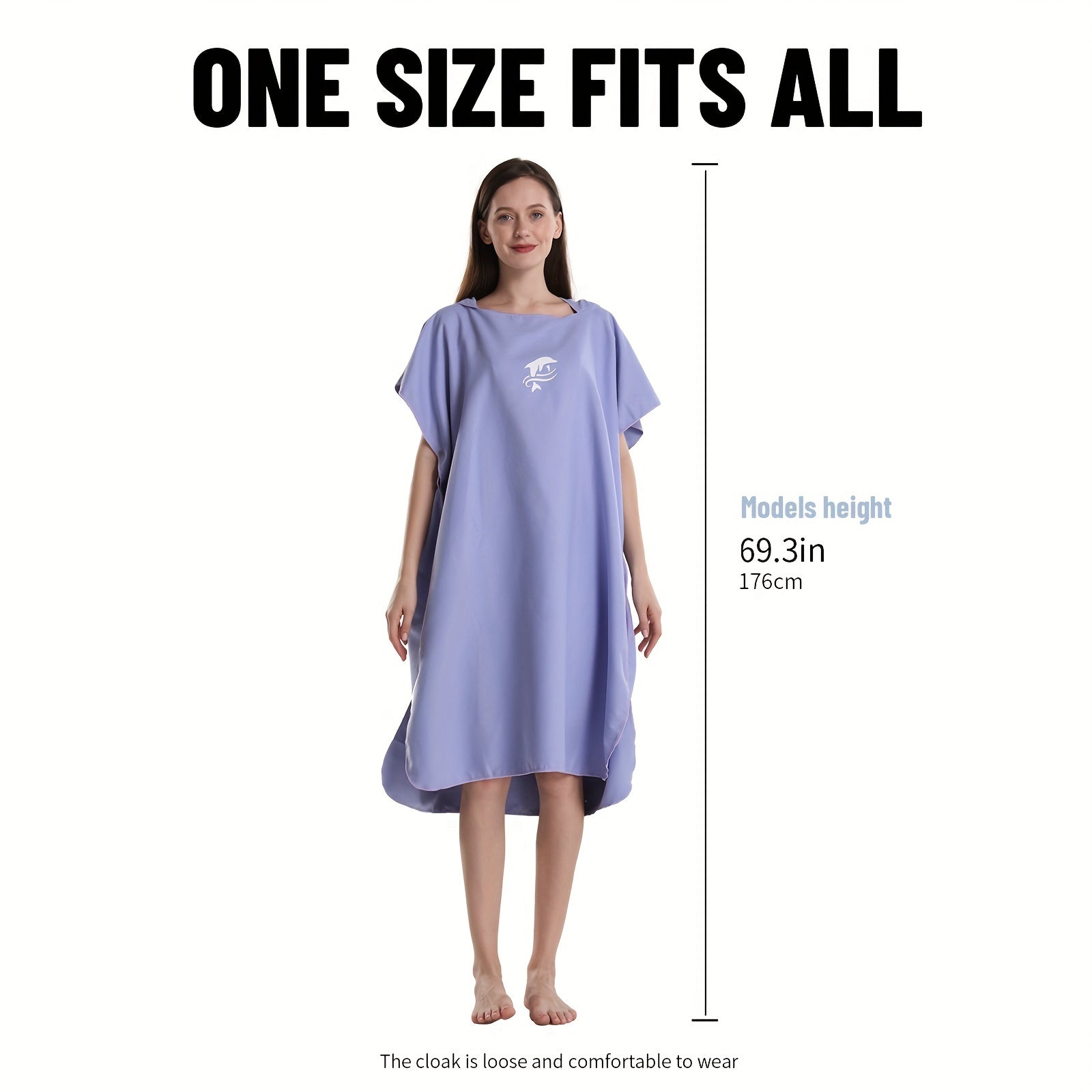 1 шт. Сёрф пончо полотенце, микрофибровый унисекс халат для серфинга, плавания, дайвинга, пляжа, один размер подходит всем.