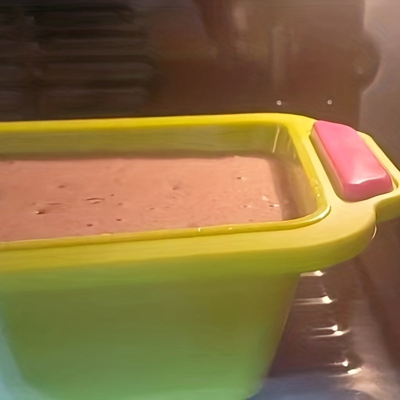 Yog‘ochsiz silikon kek qoliplari, to‘rtburchak pishirish asbobi, BPAsiz, issiqlikka chidamli