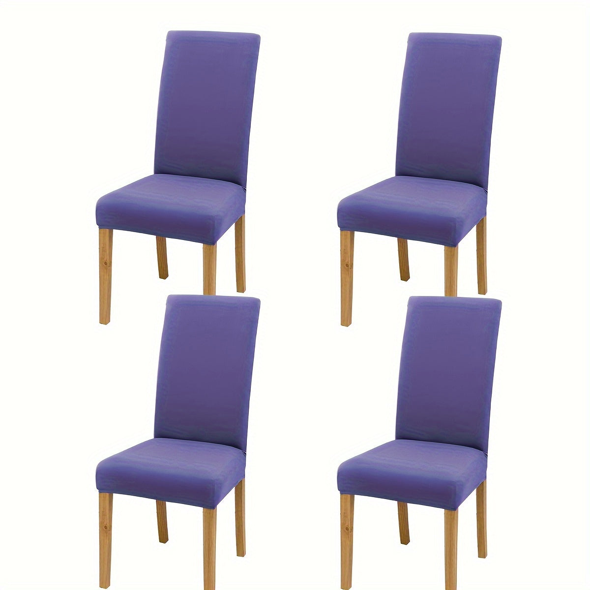 4/6pcs Water-Resistant Polyester Spandex Chair Covers with Elastic Band for Living Room