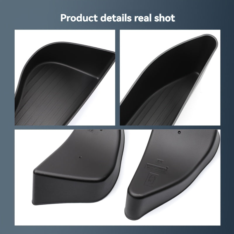 4pcs Black Rubber Door Edge Storage Inserts for Car Door Panel Organizer