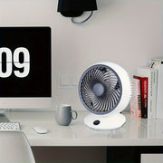 6-Inch Portable Desk Fan White Gray USB Powered Indoor Outdoor Use