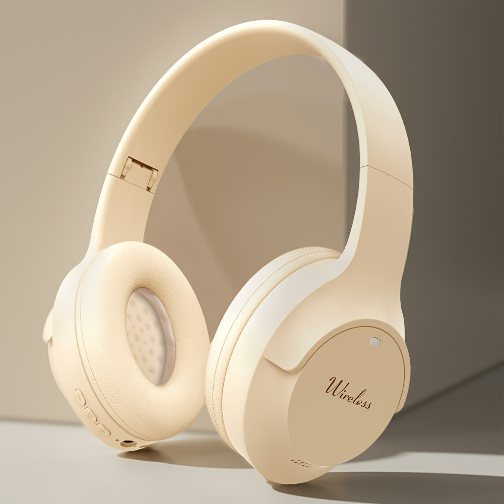 O'yin mikrofoni bilan simsiz, yig'iladigan retro quloqchinlar, tasodifiy foydalanish, yugurish, video qo'ng'iroqlar va HIFI ovoz sifati uchun.