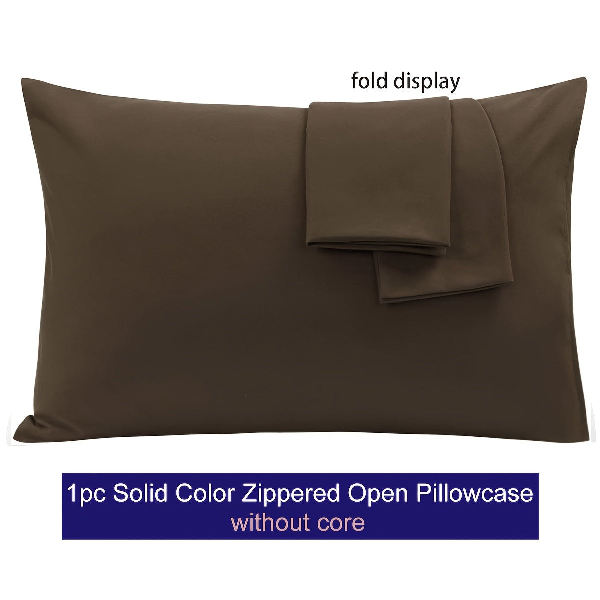 Microfiber Pillowcase with Zipper Closure Solid Color Various Sizes