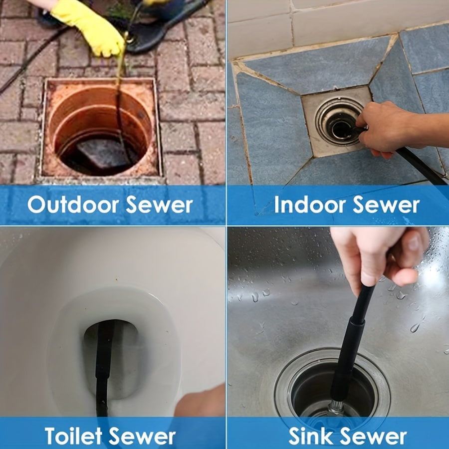 Sewer Jetter Kit for Pressure Washer 5800PSI Drain Cleaner Hose with Nozzles