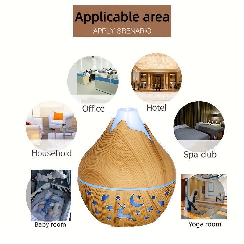 Portable USB Humidifier and Aromatherapy Diffuser for Bedrooms and Offices Cool Mist Plastic