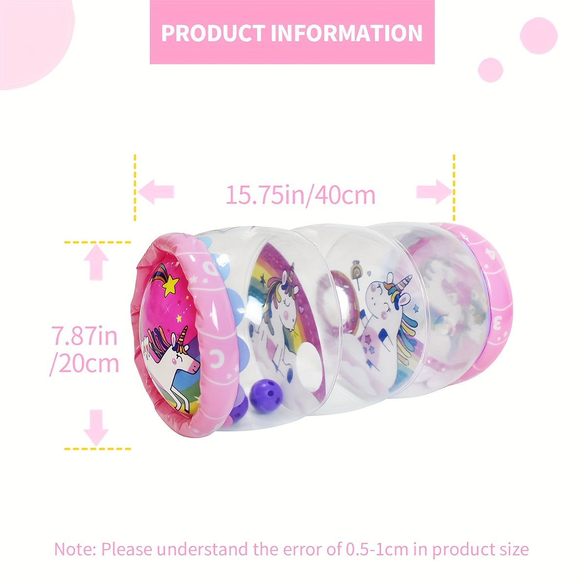 Multicolor PVC Glow Crawling Toy for Kids with Rattle and Ball for Early Development