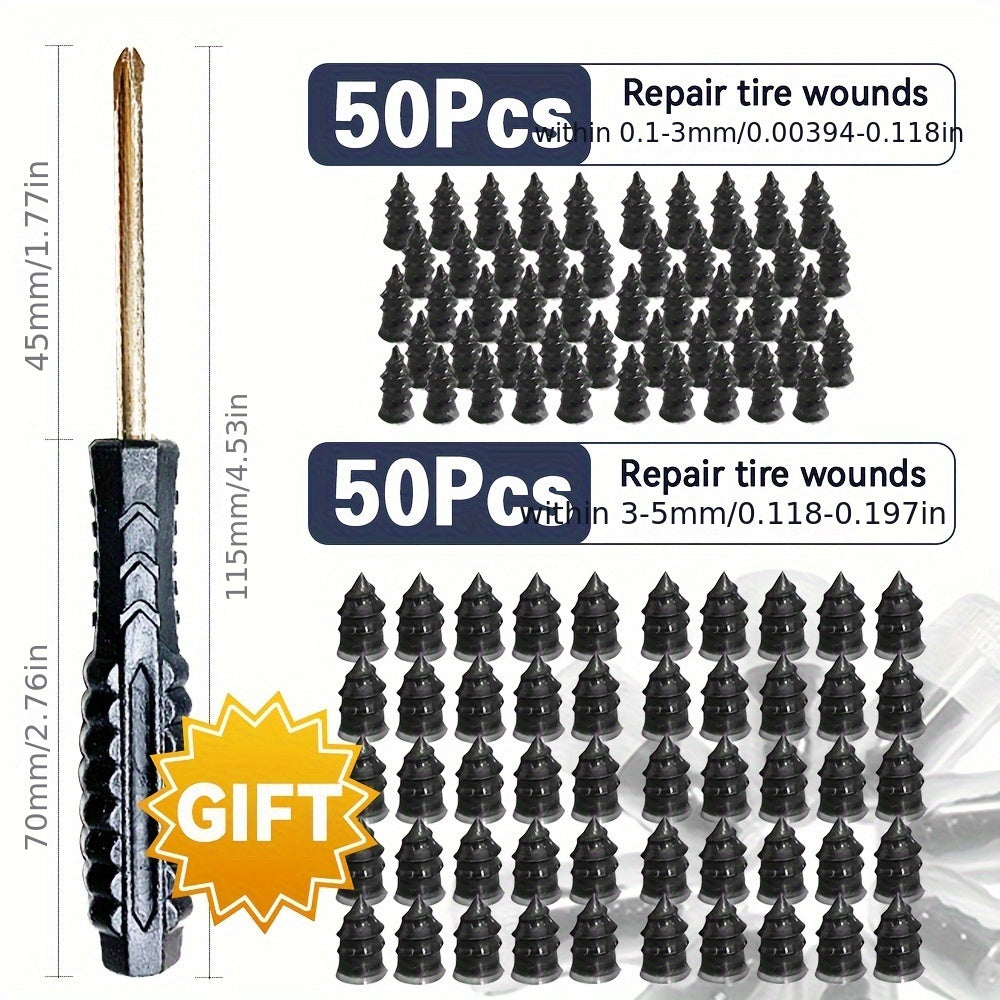 Car Tire Repair Tools Rubber Nails Wheel Repair Screws Kit