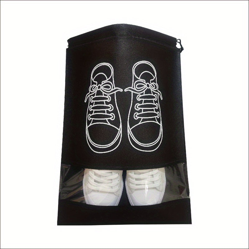 10 Non-Woven Travel Shoe Storage Bags Waterproof Transparent Set of 10