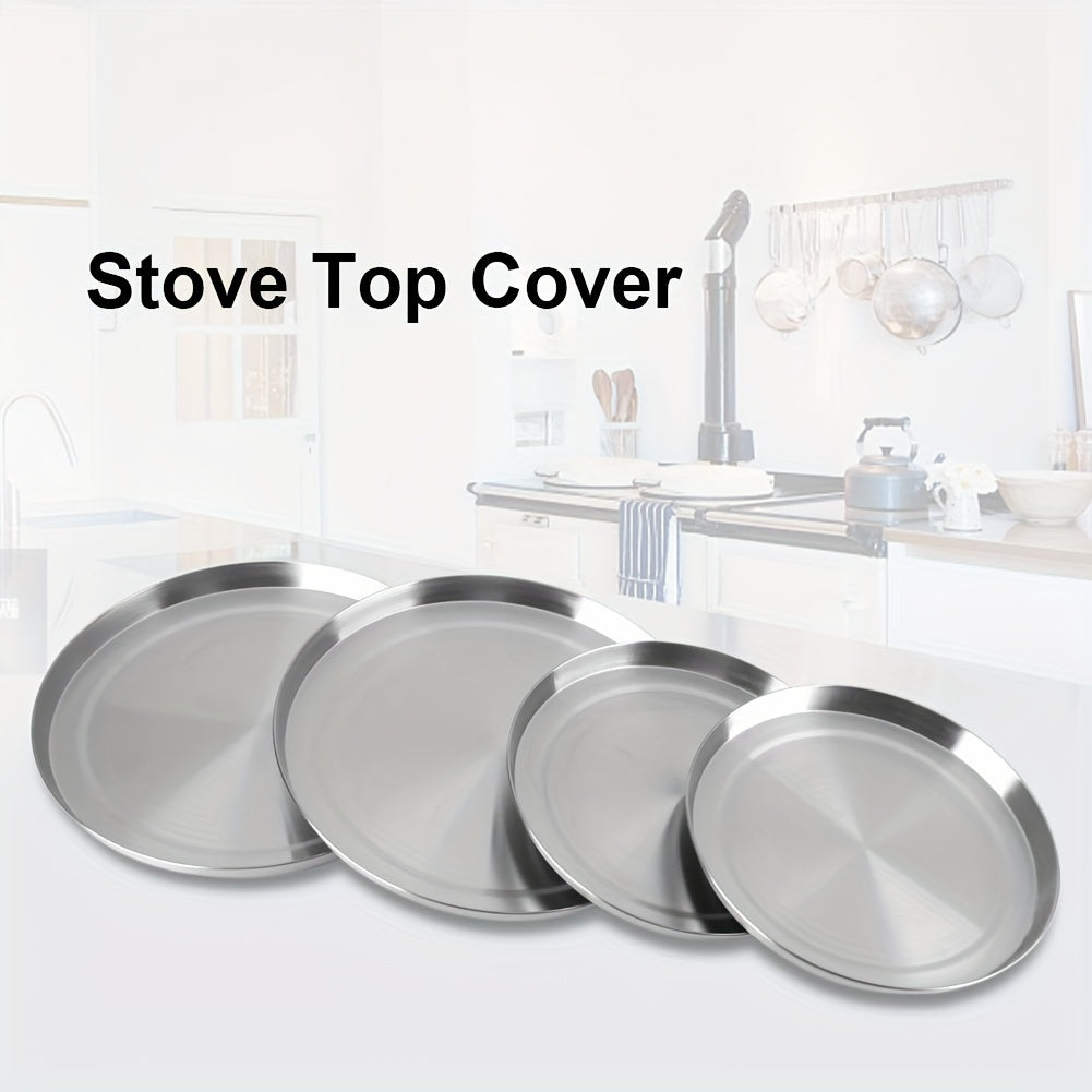 Set of 4 Stainless Steel Stove Covers for Kitchen Cooking