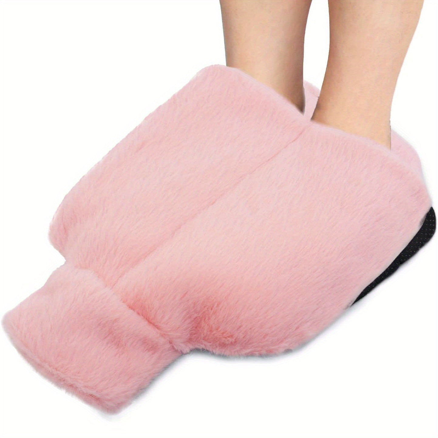 Large 2L Hot Water Bottle with Plush Cover Non-Electric Rubber for Feet and Hands Warmth