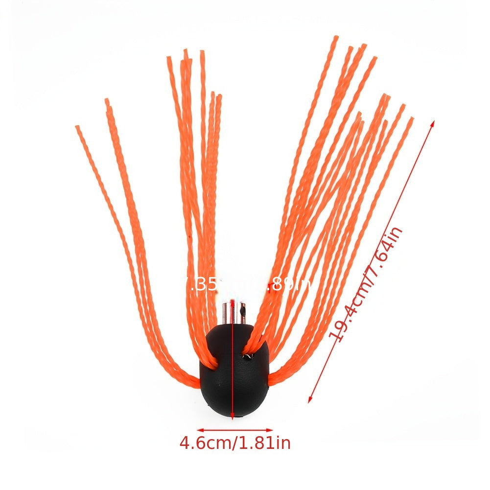 Nylon Brush Head with Reinforced Chimney Brush and Chrome-Plated Chuck Converter