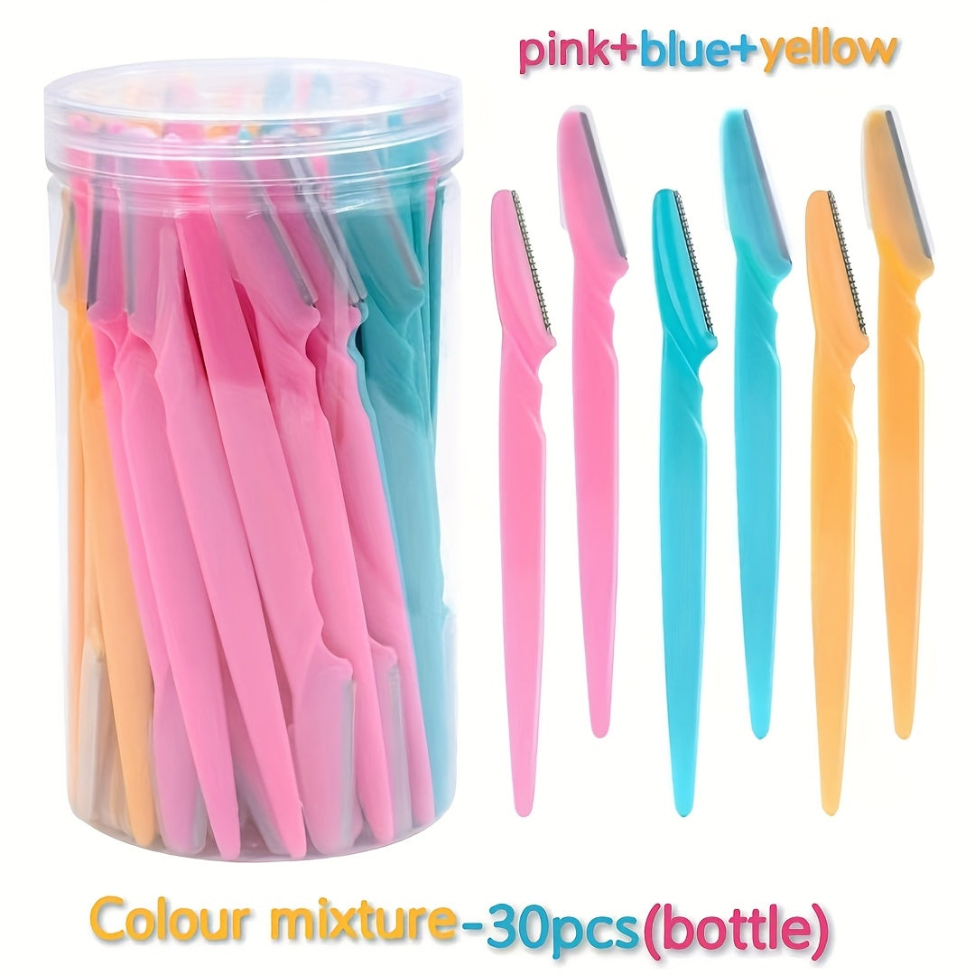 ko‘p rangli qoshlarni tozalash uchun set, xavfsizlik pichog‘i bilan soch olib tashlash trimmeri