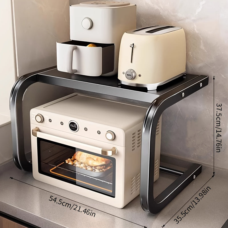 Zanglamas po'latdan yasalgan mikroto'lqinli pech uchun javon va asboblar, zamonaviy oshxona tashkilotchisi, oson yig'ish, elektr pechlari va mikroto'lqinli pechlar uchun mos