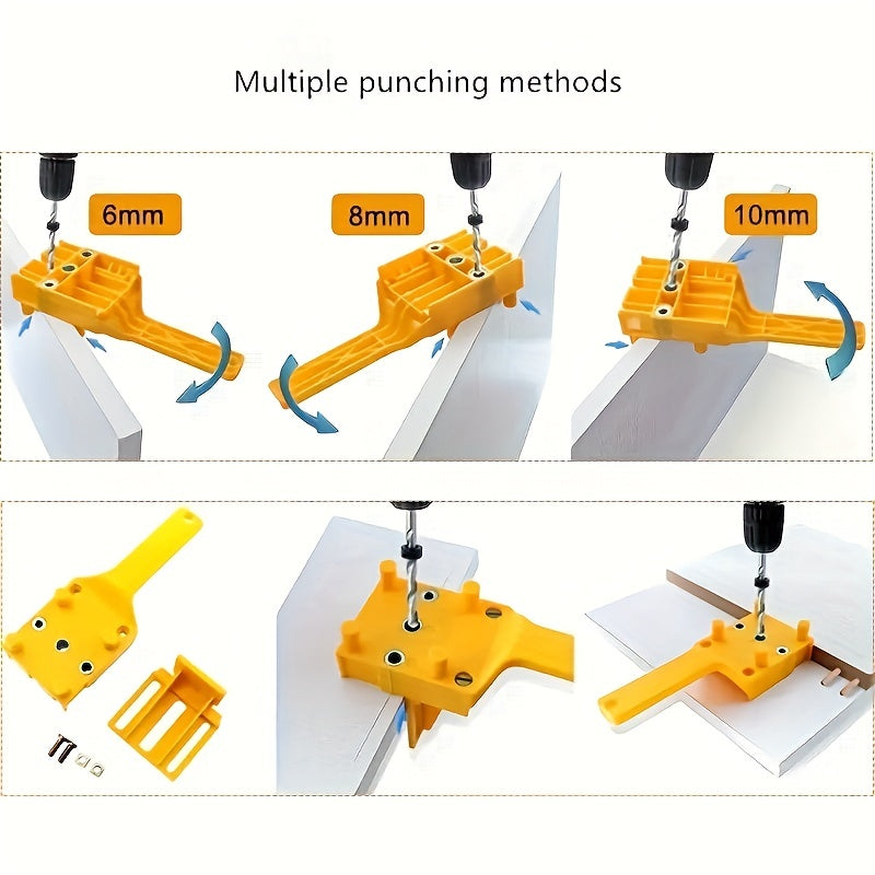 Handheld Drill Guide for Woodworking Dowelling Jig and Hole Saw Tools