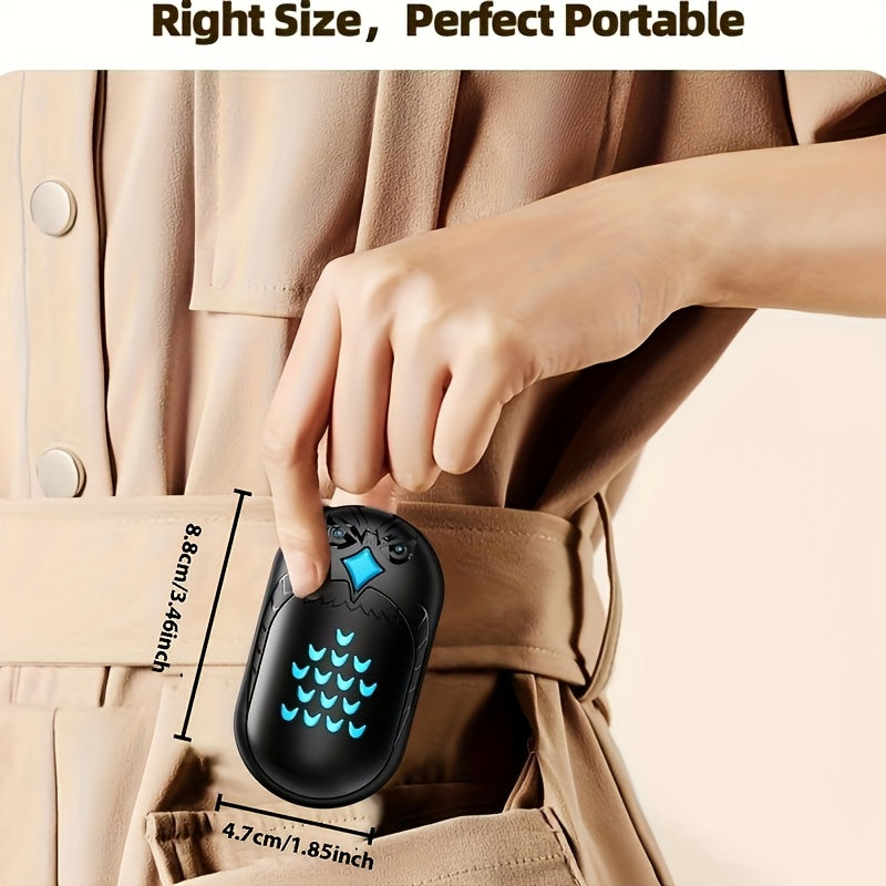 Two-Pack Rechargeable Hand Warmers 6000mAh Portable USB Heated Pocket Heaters for Outdoor Camping Winter Hunting