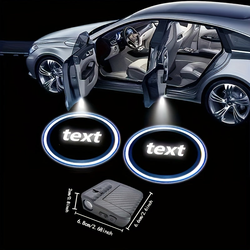 Universal LED Car Door Welcome Lights Two-Pack Battery-Free Easy Install