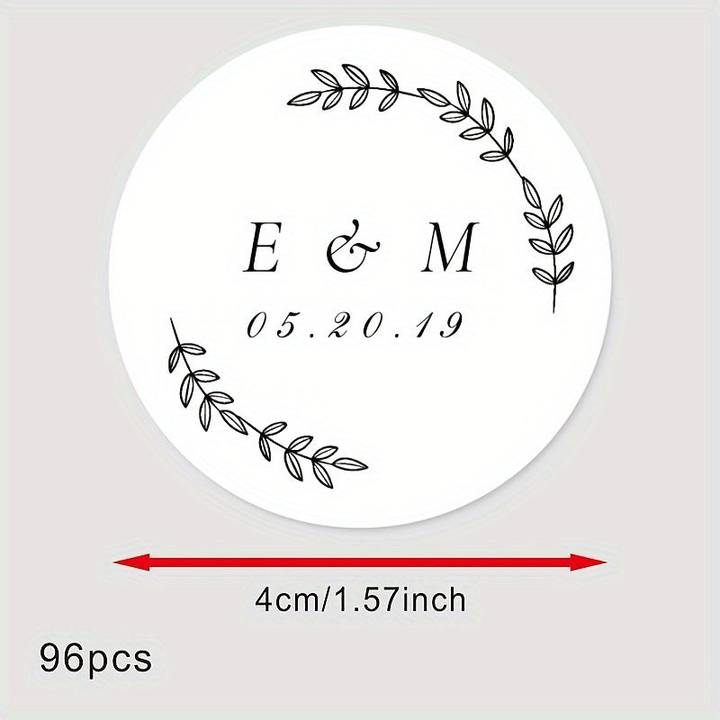 Personalized Bridal Shower Labels Custom Thank You Stickers Name and Date Recyclable Matte Finish