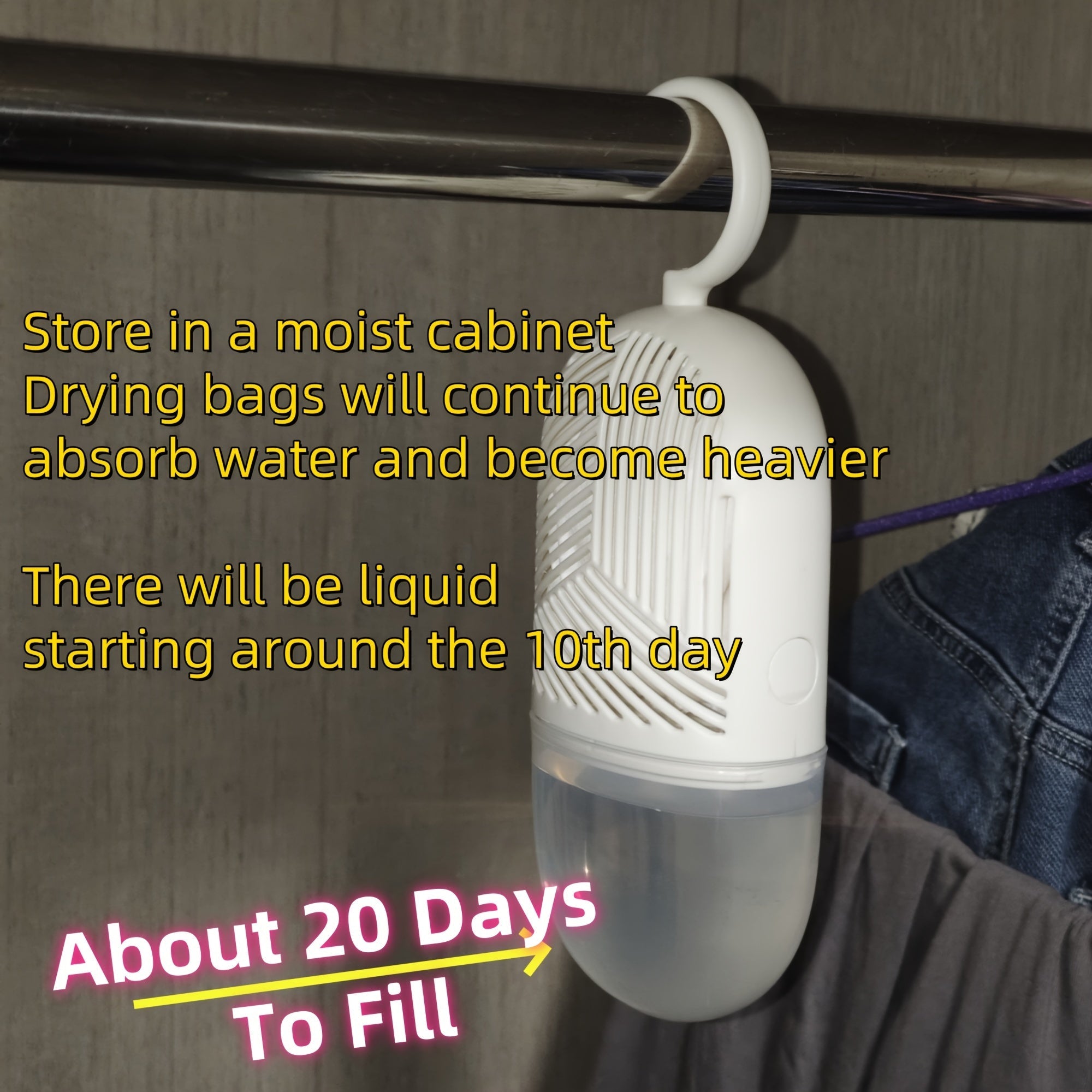 Набор из 3 предметов для одежды: осушитель с десикантом и освежителем воздуха