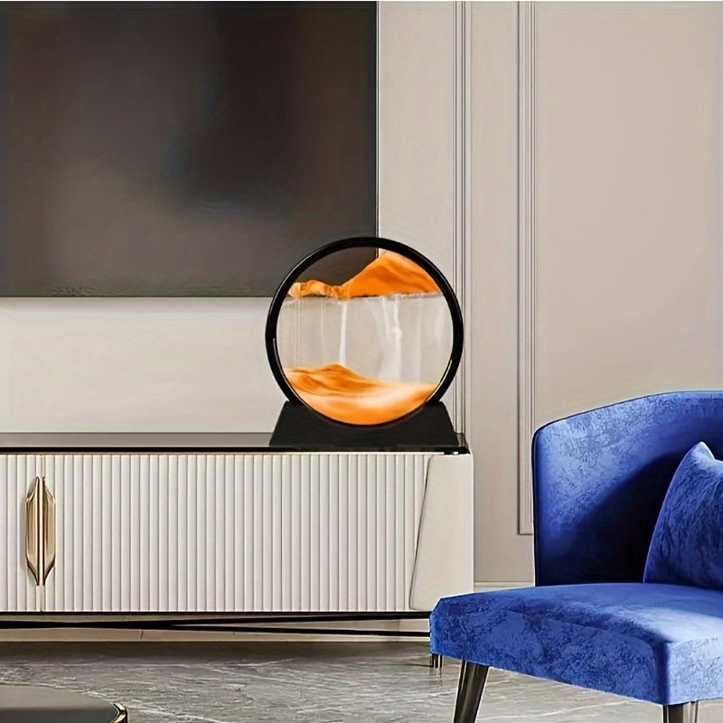 Sand Art Display with Fluid Motion Vibrant Colors for Living Rooms and Offices