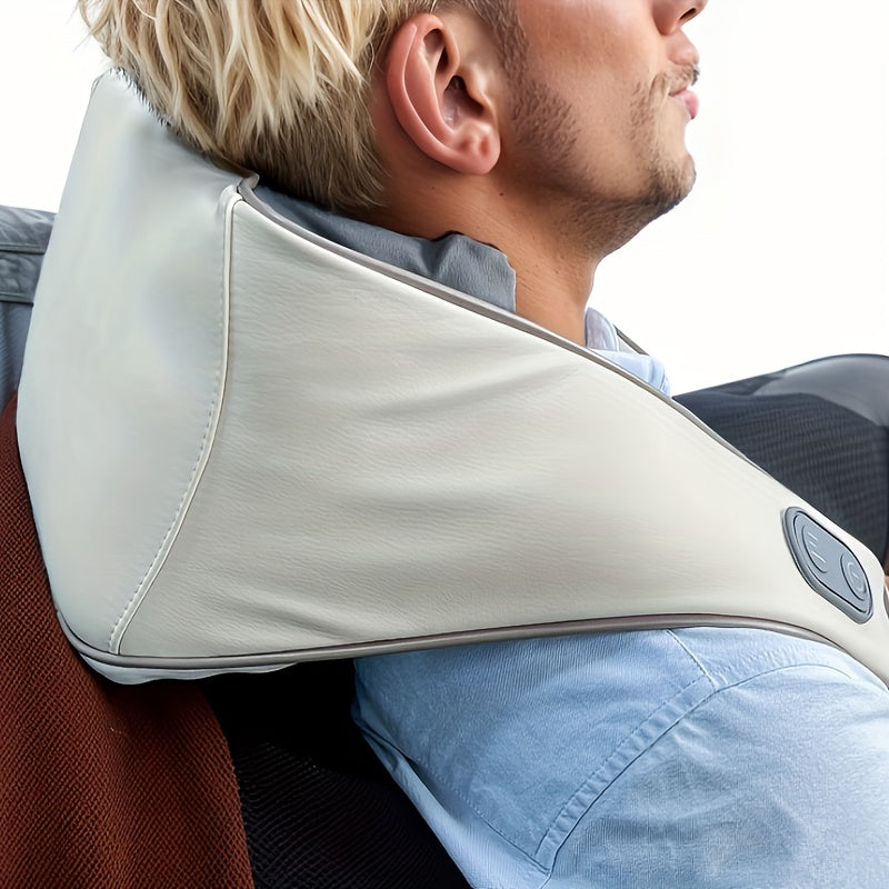 4D Shiatsu Neck Shoulder Massager USB Rechargeable Full Body Relief for Home Office Car