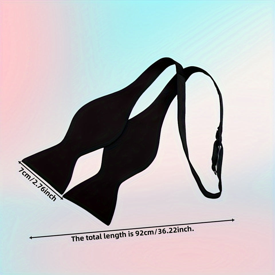 Erkaklar uchun o'z-o'zini bog'lash uchun bow tie, sozlanadigan, to'liq rangli rasmiy tuxedo aksessuari