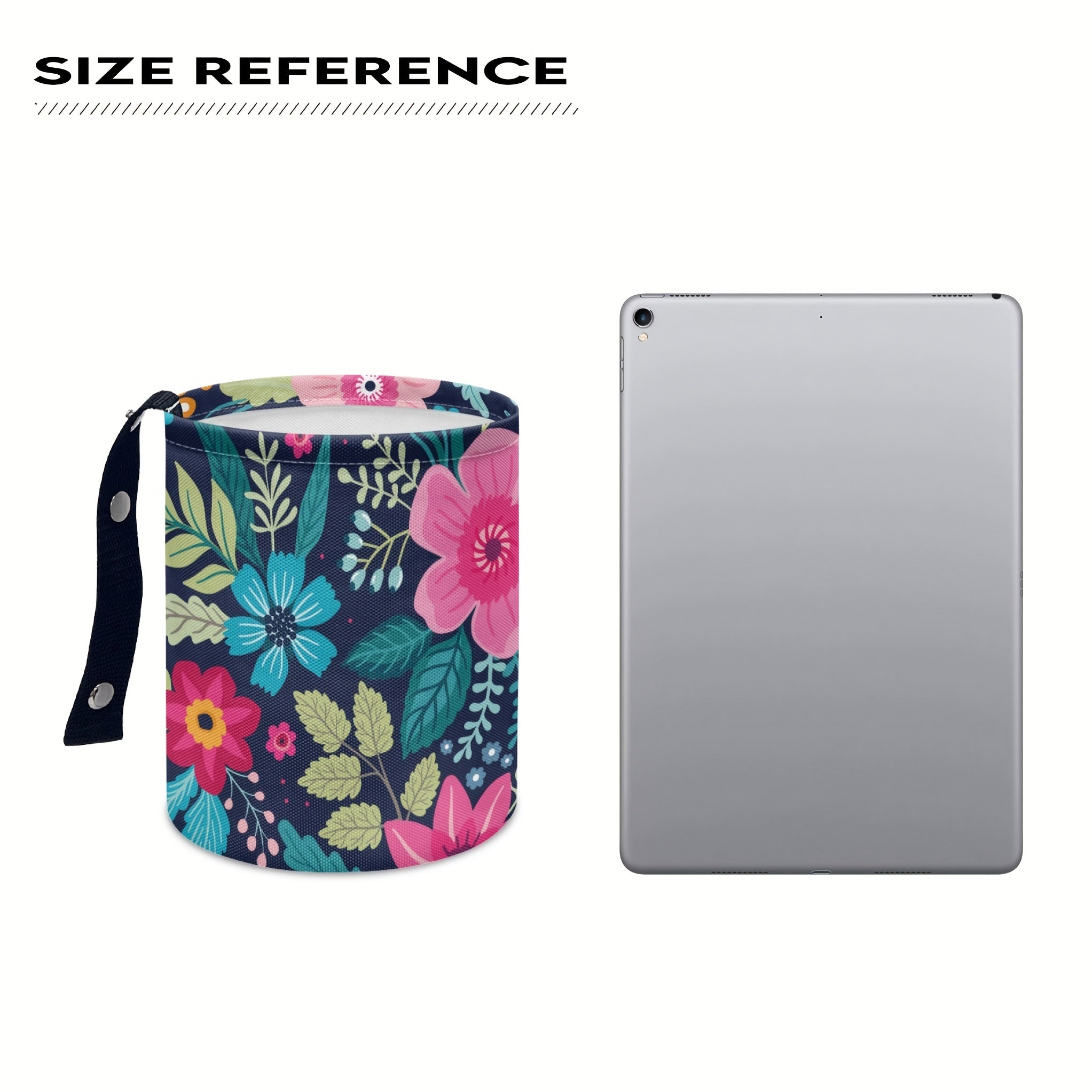 Pink Flowers Car Trash Can Dustbin for Travel and Interior Storage