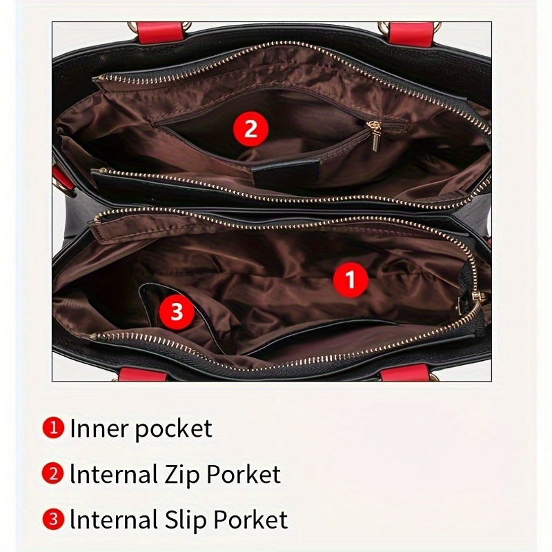 Сумка-тоут из роскошной кожи с тиснеными буквами для женщин.