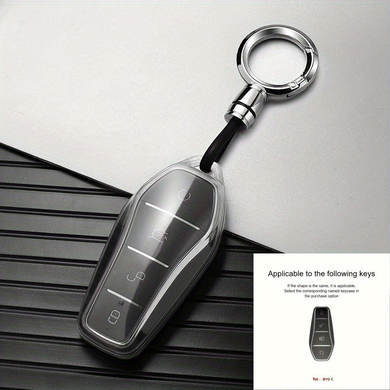 Unisex TPU kalitfob qopqog'i elektr avtomobil modellari uchun, yupqa, bardoshli himoya