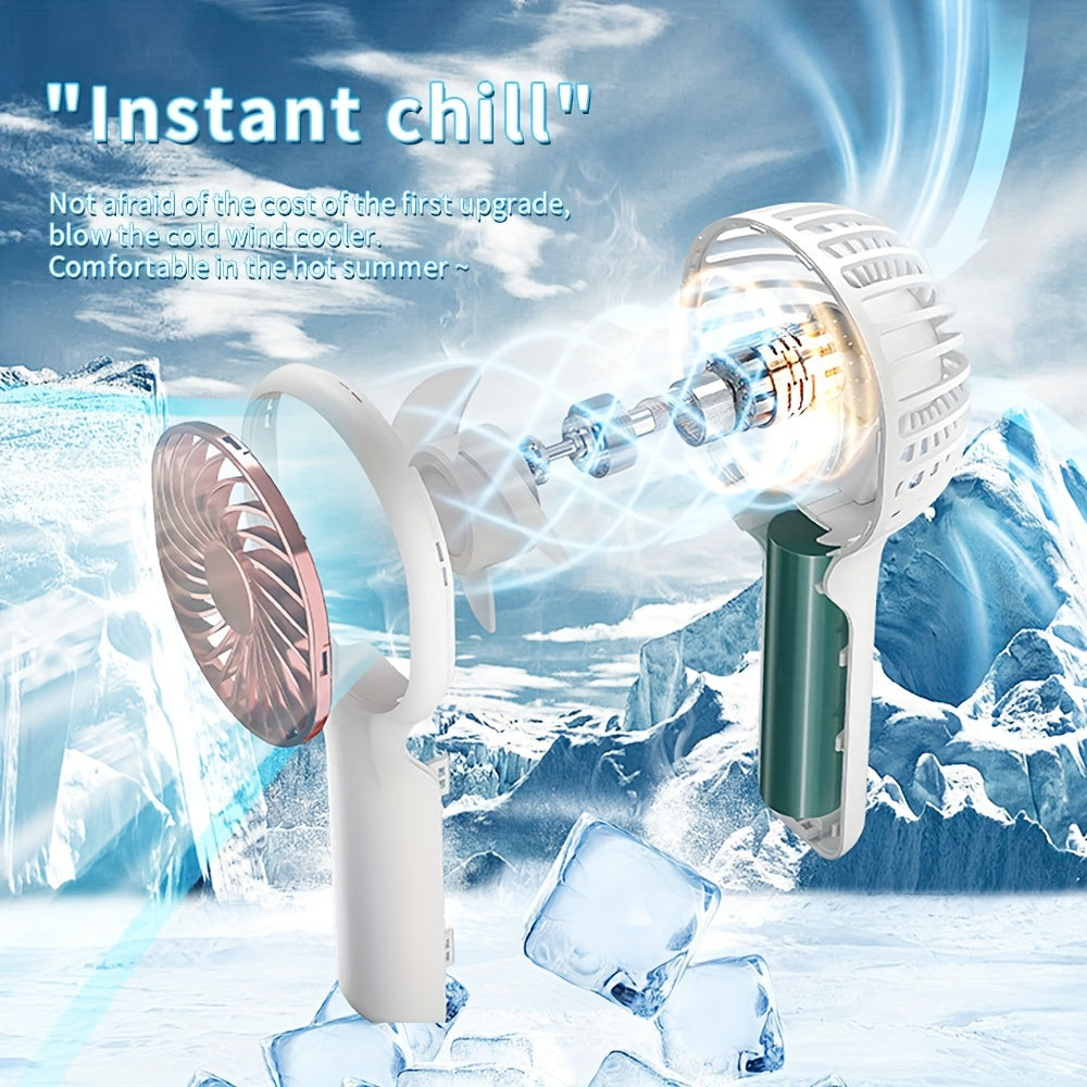 Portable Handheld Fan for Girls and Kids USB Rechargeable Quiet High-Speed