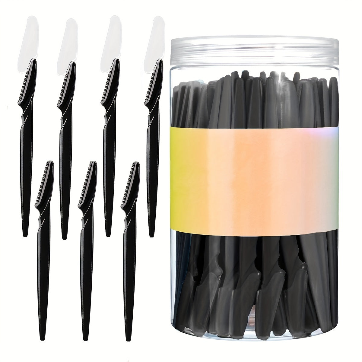 Women's Male Hypoallergenic Stainless Steel Facial Razors Black 50pcs